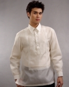 Men's Barong Cream Jusi fabric 100635 Cream Men's Barong Cream Jusi fabric 100635 Cream